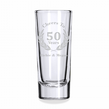 Cheers to Years | Personalized 2oz Tall Shot Glass